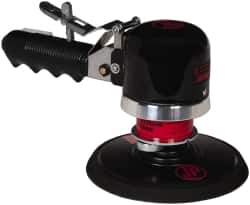 PRO-SOURCE - 12,000 OPM, 3 CFM Air Consumption, 90 psi Air Pressure, Palm Air Orbital Sander - Round Pad, 1/4 NPT Inlet - Eagle Tool & Supply