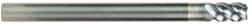 OSG - 10mm, 4 Flute, Single End, Solid Carbide, 1mm Corner Radius End Mill - 100mm OAL, 45° Helix, Right Hand Flute, 15mm LOC, Right Hand Cut, 30mm Extended Reach - Eagle Tool & Supply