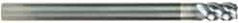 OSG - 3/8", 4 Flute, Single End, Solid Carbide, 0.02" Corner Radius End Mill - 3" OAL, 45° Helix, 3/8" LOC, 1" Extended Reach - Eagle Tool & Supply