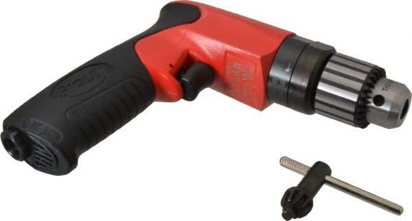 Sioux Tools - 3/8" Keyed Chuck - Pistol Grip Handle, 4,000 RPM, 11.8 LPS, 25 CFM, 0.6 hp - Eagle Tool & Supply