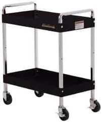 Blackhawk by Proto - 350 Lb Capacity, 30" Wide x 16" Long x 35-1/2" High Standard Utility Cart - 2 Shelf, Steel, Swivel Casters - Eagle Tool & Supply