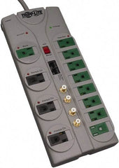 Tripp-Lite - 12 Outlets, 120 VAC15 Amps, 10' Cord, Power Outlet Strip - Floor, Keyhole Mount, 5-15 NEMA Configuration, 11.88" Strip - Eagle Tool & Supply