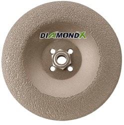 Camel Grinding Wheels - 24 Grit, 7" Wheel Diam, 1/4" Wheel Thickness, Type 29 Depressed Center Wheel - Diamond, 8,500 Max RPM - Eagle Tool & Supply