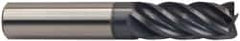 Accupro - 1" Diam 5 Flute Solid Carbide 0.06" Corner Radius End Mill - Eagle Tool & Supply