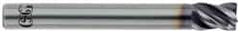 OSG - 1", 1-1/8" LOC, 1" Shank Diam, 6" OAL, 4 Flute, Solid Carbide Square End Mill - Single End, TiAlN Finish, Spiral Flute, 35° Helix, Centercutting, Right Hand Cut, Right Hand Flute, Series VG464 - Eagle Tool & Supply