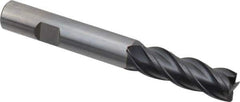 OSG - 1/2", 4 Flute, Single End, Solid Carbide, 0.02" Corner Radius End Mill - 4" OAL, Right Hand Flute, 1-1/2" LOC, Right Hand Cut - Eagle Tool & Supply