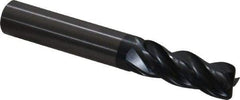 OSG - 1/2", 4 Flute, Single End, Solid Carbide, 0.06" Corner Radius End Mill - 3-1/2" OAL, Right Hand Flute, 1-1/4" LOC, Right Hand Cut - Eagle Tool & Supply