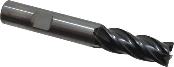 OSG - 1/2", 4 Flute, Single End, Solid Carbide, 0.03" Corner Radius End Mill - 3-1/2" OAL, 35° Helix, Right Hand Flute, 1-1/4" LOC, Right Hand Cut - Eagle Tool & Supply