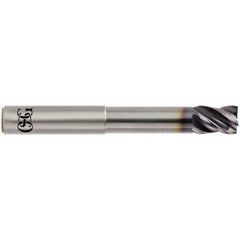 OSG - 1" Diam 4 Flute Solid Carbide 0.06" Corner Radius End Mill - Eagle Tool & Supply