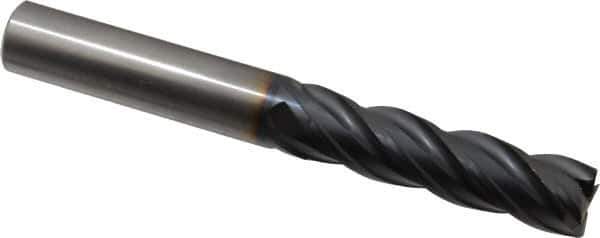 OSG - 5/8", 2-1/4" LOC, 5/8" Shank Diam, 5" OAL, 4 Flute, Solid Carbide Square End Mill - Single End, TiAlN Finish, Spiral Flute, 35° Helix, Centercutting, Right Hand Cut, Right Hand Flute, Series VG441 - Eagle Tool & Supply