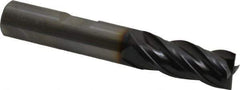 OSG - 7/16", 1" LOC, 7/16" Shank Diam, 2-3/4" OAL, 4 Flute, Solid Carbide Square End Mill - Single End, TiAlN Finish, Spiral Flute, 35° Helix, Centercutting, Right Hand Cut, Right Hand Flute, Series VG441 - Eagle Tool & Supply