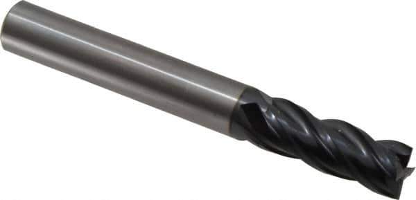 OSG - 5/8", 1-5/8" LOC, 5/8" Shank Diam, 5" OAL, 4 Flute, Solid Carbide Square End Mill - Single End, TiAlN Finish, Spiral Flute, 35° Helix, Centercutting, Right Hand Cut, Right Hand Flute, Series VG441 - Eagle Tool & Supply