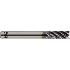 OSG - 1", 1-1/4" LOC, 1" Shank Diam, 3" OAL, 5 Flute, Solid Carbide Square End Mill - Eagle Tool & Supply