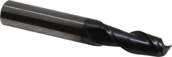 OSG - 11/32", 7/8" LOC, 3/8" Shank Diam, 2-1/2" OAL, 2 Flute, Solid Carbide Square End Mill - Single End, TiAlN Finish, Spiral Flute, 35° Helix, Centercutting, Right Hand Cut, Right Hand Flute, Series HP421 - Eagle Tool & Supply