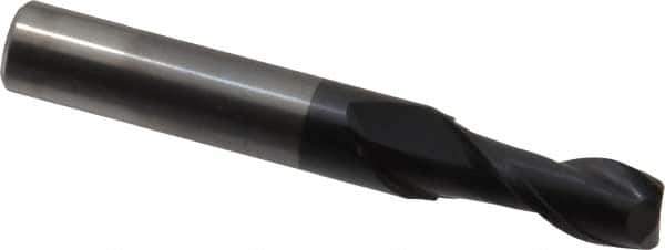 OSG - 9mm, 22mm LOC, 10mm Shank Diam, 70mm OAL, 2 Flute, Solid Carbide Square End Mill - Single End, TiAlN Finish, Spiral Flute, 35° Helix, Centercutting, Right Hand Cut, Right Hand Flute, Series HP421 - Eagle Tool & Supply