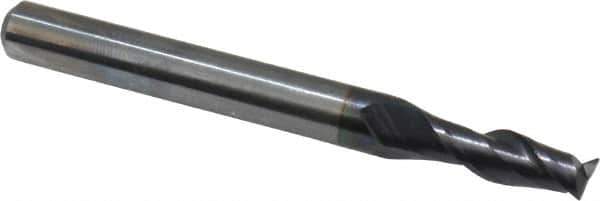 OSG - 7/32", 5/8" LOC, 1/4" Shank Diam, 2-1/2" OAL, 2 Flute, Solid Carbide Square End Mill - Single End, TiAlN Finish, Spiral Flute, 35° Helix, Centercutting, Right Hand Cut, Right Hand Flute, Series HP421 - Eagle Tool & Supply