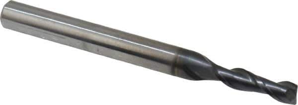 OSG - 9/64", 1/2" LOC, 3/16" Shank Diam, 2" OAL, 2 Flute, Solid Carbide Square End Mill - Single End, TiAlN Finish, Spiral Flute, 35° Helix, Centercutting, Right Hand Cut, Right Hand Flute, Series HP421 - Eagle Tool & Supply