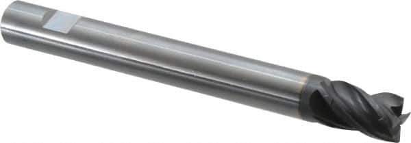 OSG - 3/4", 1" LOC, 3/4" Shank Diam, 7" OAL, 4 Flute, Solid Carbide Square End Mill - Single End, TiAlN Finish, Spiral Flute, 35° Helix, Centercutting, Right Hand Cut, Right Hand Flute, Series VG464 - Eagle Tool & Supply