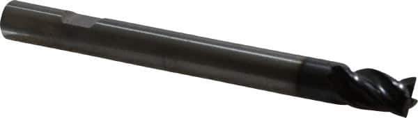 OSG - 3/8", 1/2" LOC, 3/8" Shank Diam, 4" OAL, 4 Flute, Solid Carbide Square End Mill - Single End, TiAlN Finish, Spiral Flute, 35° Helix, Centercutting, Right Hand Cut, Right Hand Flute, Series VG464 - Eagle Tool & Supply