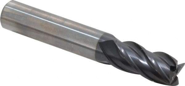 OSG - 12mm, 25mm LOC, 12mm Shank Diam, 76mm OAL, 4 Flute, Solid Carbide Square End Mill - Single End, TiAlN Finish, Spiral Flute, 35° Helix, Centercutting, Right Hand Cut, Right Hand Flute, Series HP441 - Eagle Tool & Supply