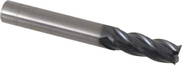OSG - 8mm, 21mm LOC, 8mm Shank Diam, 64mm OAL, 4 Flute, Solid Carbide Square End Mill - Single End, TiAlN Finish, Spiral Flute, 35° Helix, Centercutting, Right Hand Cut, Right Hand Flute, Series HP441 - Eagle Tool & Supply