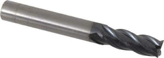 OSG - 8mm, 21mm LOC, 8mm Shank Diam, 64mm OAL, 4 Flute, Solid Carbide Square End Mill - Single End, TiAlN Finish, Spiral Flute, 35° Helix, Centercutting, Right Hand Cut, Right Hand Flute, Series HP441 - Eagle Tool & Supply
