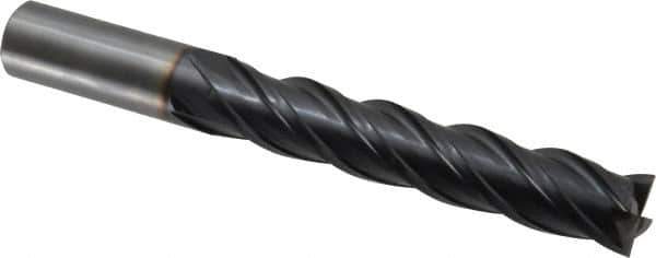OSG - 3/4", 4" LOC, 3/4" Shank Diam, 6-1/4" OAL, 4 Flute, Solid Carbide Square End Mill - Single End, TiAlN Finish, Spiral Flute, 35° Helix, Centercutting, Right Hand Cut, Right Hand Flute, Series VG441 - Eagle Tool & Supply
