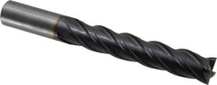OSG - 3/4", 4" LOC, 3/4" Shank Diam, 6-1/4" OAL, 4 Flute, Solid Carbide Square End Mill - Single End, TiAlN Finish, Spiral Flute, 35° Helix, Centercutting, Right Hand Cut, Right Hand Flute, Series VG441 - Eagle Tool & Supply
