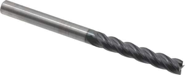 OSG - 5/16", 1-5/8" LOC, 5/16" Shank Diam, 4" OAL, 4 Flute, Solid Carbide Square End Mill - Single End, TiAlN Finish, Spiral Flute, 35° Helix, Centercutting, Right Hand Cut, Right Hand Flute, Series VG441 - Eagle Tool & Supply