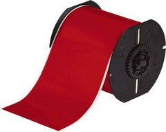 Brady - 4" Wide x 1,200" Long, Red Vinyl Tape - For BBP30 Label Printer, BBP33 Label Printer, BBP35 Multicolor Sign & Label Printer, BBP37 Color & Cut Sign & Label Printer, BradyPrinter S3100, BBP31 Sign & Label Printer - Eagle Tool & Supply