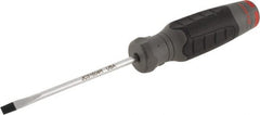 Slotted Screwdriver: 3/16″ Width, 8″ OAL, 4″ Blade Length 102mm Blade Length, Round Shank, Ergonomic Handle