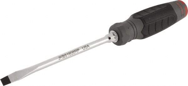 Proto - 267mm OAL Keystone Slotted Screwdriver - 152mm Blade Length, Round Shank, Ergonomic Handle - Eagle Tool & Supply