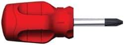 Proto - #2, 3-3/4" OAL, Standard Phillips Screwdriver - 1-1/2" Blade Length, Round Shank, Ergonomic Handle - Eagle Tool & Supply
