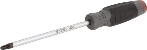 Proto - #3, 10-1/2" OAL, Standard Phillips Screwdriver - 6" Blade Length, Round Shank, Ergonomic Handle - Eagle Tool & Supply