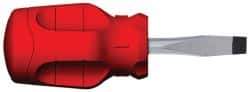 Proto - 83mm OAL Keystone Slotted Screwdriver - 38mm Blade Length, Round Shank, Ergonomic Handle - Eagle Tool & Supply