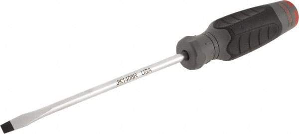 Proto - 260mm OAL Keystone Slotted Screwdriver - 152mm Blade Length, Round Shank, Ergonomic Handle - Eagle Tool & Supply