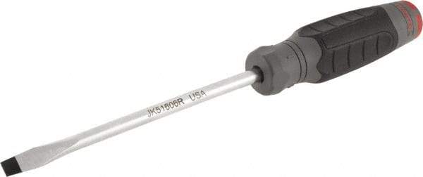 Proto - 267mm OAL Keystone Slotted Screwdriver - 152mm Blade Length, Round Shank, Ergonomic Handle - Eagle Tool & Supply