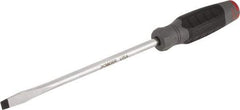 Proto - 324mm OAL Keystone Slotted Screwdriver - 203mm Blade Length, Round Shank, Ergonomic Handle - Eagle Tool & Supply