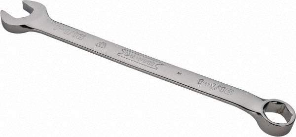 Proto - 1-1/16" 6 Point Combination Wrench - 15° Offset Angle, 14-7/8" OAL, Steel, Chrome Finish - Eagle Tool & Supply