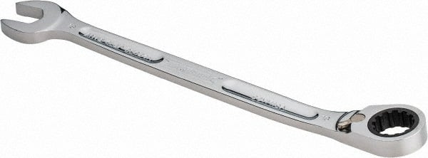 Combination Wrench: 10-11/16'' OAL, Steel, Chrome-Plated