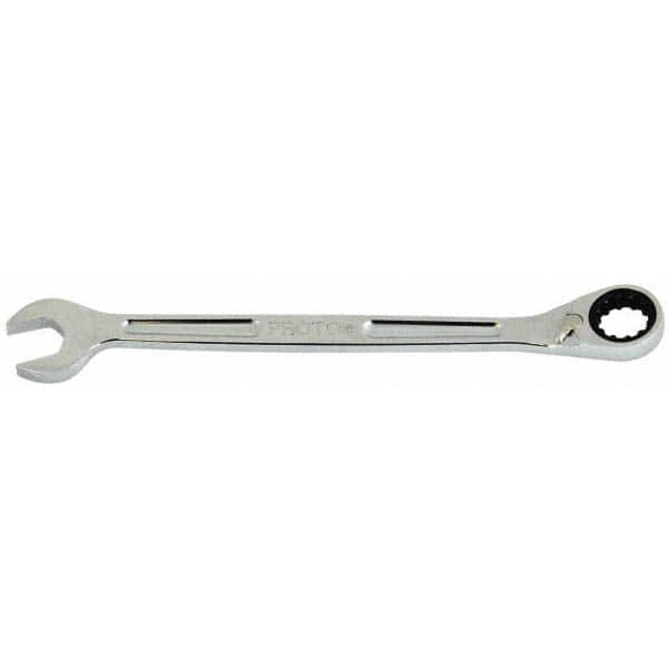 Combination Wrench: 9-9/64'' OAL, Steel, Chrome-Plated