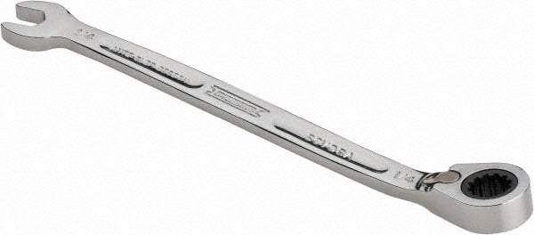 Proto - 1/4" 12 Point Combination Wrench - 15° Head Angle, 4-59/64" OAL, Steel, Chrome Finish - Eagle Tool & Supply