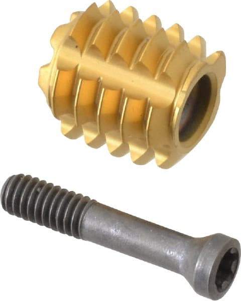 LMT - 3/8", 24 TPI, Carbide Replaceable Tip Thread Forming Tap Insert - TiCN Coated - Eagle Tool & Supply