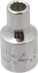 Proto - 1/4" Drive, Standard Hand Socket - 12 Points, 7/8" OAL, Alloy Steel, Chrome Finish - Eagle Tool & Supply