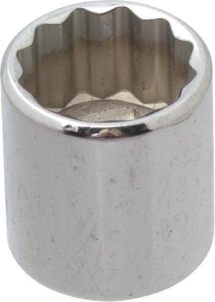 Proto - 1/4" Drive, Standard Hand Socket - 12 Points, 7/8" OAL, Alloy Steel, Chrome Finish - Eagle Tool & Supply