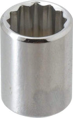 Proto - 19/32", 3/8" Drive, Standard Hand Socket - 12 Points, 1-1/8" OAL, Alloy Steel, Chrome Finish - Eagle Tool & Supply