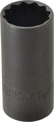 Proto - 1", 3/8" Drive, Deep Hand Socket - 12 Points, 2-3/4" OAL, Alloy Steel, Black Finish - Eagle Tool & Supply