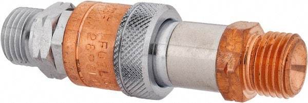 Value Collection - 9/16" Thread, RH Oxygen & LH Fuel Pair Hose to Hose Quick Connector - 3/8" ID, 9/16 NPTF - Eagle Tool & Supply