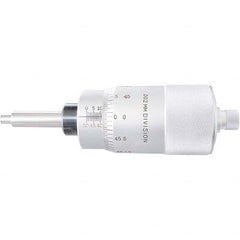 Starrett - 25mm, 2-1/16 Inch Plain Thimble, 5/16 Inch Diameter x 2-7/16 Inch Long Spindle, Mechanical Micrometer Head - Eagle Tool & Supply