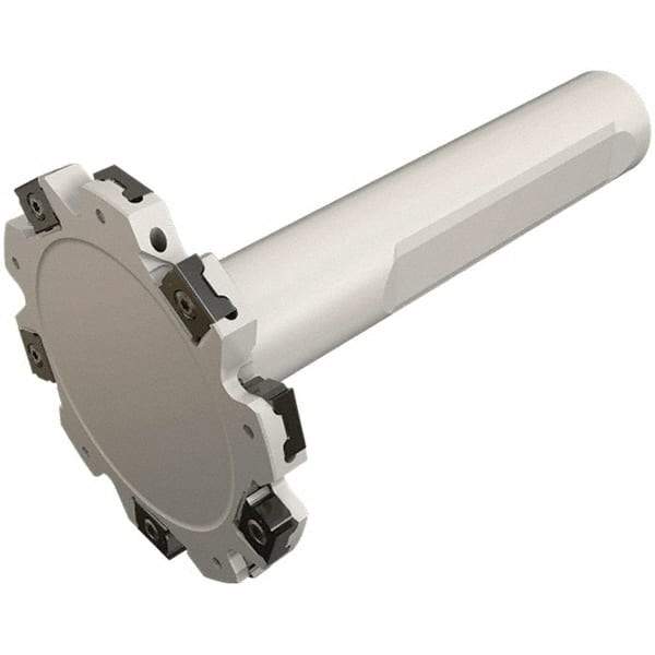Iscar - Shank Connection, 0.118" Cutting Width, 14.9mm Depth of Cut, 50mm Cutter Diam, 8 Tooth Indexable Slotting Cutter - 0.787" Shank Diam, ETS-LN08 Toolholder, LNET Insert, Right Hand Cutting Direction - Eagle Tool & Supply